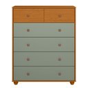 Ver imagem 3 de Cômoda 6 Gavetas Premium Multiuso Moderna Vitoria Armazenamento Quarto Cor Cinamomo/salvia