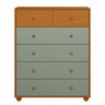 Cômoda 6 Gavetas Premium Multiuso Moderna Vitoria Armazenamento Quarto Cor Cinamomo/salvia - 3