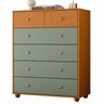 Cômoda 6 Gavetas Premium Multiuso Moderna Vitoria Armazenamento Quarto Cor Cinamomo/salvia - 8