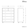 Cômoda 6 Gavetas Premium Multiuso Moderna Vitoria Armazenamento Quarto Cor Cinamomo/salvia - 4