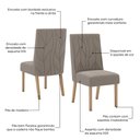 Ver imagem 5 de Kit 2 Cadeiras Eloa Marrom Amêndoa - Henn