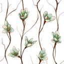 Ver imagem 1 de Papel de Parede Adesivo - Flores em Galhos - 914ppf