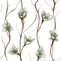 Papel de Parede Adesivo - Flores em Galhos - 914ppf - 1 Papel de Parede Adesivo - Flores em Galhos - 914ppf - 1