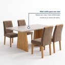 Ver mais imagens de Mesa de Jantar com 4 Cadeiras MDF Cinamomo Off-White