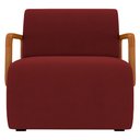 Ver imagem 5 de Poltrona Decorativa Orgânica para Sala Kit 2 Belarus K04 Veludo Vermelho - Mpozenato