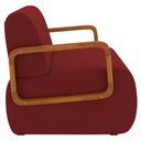 Ver imagem 6 de Poltrona Decorativa Orgânica para Sala Kit 2 Belarus K04 Veludo Vermelho - Mpozenato
