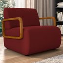 Ver imagem 2 de Poltrona Decorativa Orgânica para Sala Kit 2 Belarus K04 Veludo Vermelho - Mpozenato