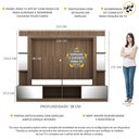 Ver imagem 3 de Estante com Suporte TV 65" e Espelho Oslo Multimóveis V3381