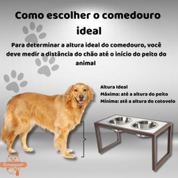 Comedouro Elevado Duplo Cão Porte G Branco - 4