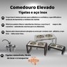Comedouro Elevado Duplo Cão Porte G Branco - 5