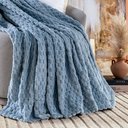 Ver imagem 3 de Cobertor Coberta Softlux Queen Ultrasoft Alto Relevo Dupla Face - Mirtilo