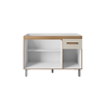 Kit Balcão Pia para Cozinha com Armário Aéreo 120cm Savana Off White Moblis - 5