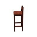 Ver imagem 7 de Kit 4 Banquetas Assento Encosto Estofado em Sintetico Hellen:imbuia com Sintetico Whisky