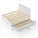 Ver imagem 4 de Conjunto Cama Queen Essenza com Cama Auxiliar em Madeira Maciça Mv Branco