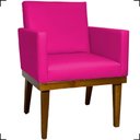 Ver imagem 2 de Kit 2 Poltronas Decorativa para Sala Recepção Consultório Escritório Base em Madeira Divine