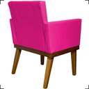 Ver imagem 5 de Kit 2 Poltronas Decorativa para Sala Recepção Consultório Escritório Base em Madeira Divine