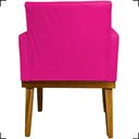 Ver imagem 6 de Kit 2 Poltronas Decorativa para Sala Recepção Consultório Escritório Base em Madeira Divine