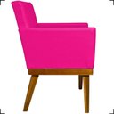 Ver imagem 4 de Kit 2 Poltronas Decorativa para Sala Recepção Consultório Escritório Base em Madeira Divine
