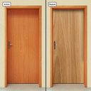 Ver imagem 1 de Adesivo Decorativo de Porta - Madeira - 726cnpt