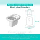 Ver imagem 5 de Tampa Vaso Sanitário Madeira Laqueada Tivoli Branco para Bacia Ideal Standard
