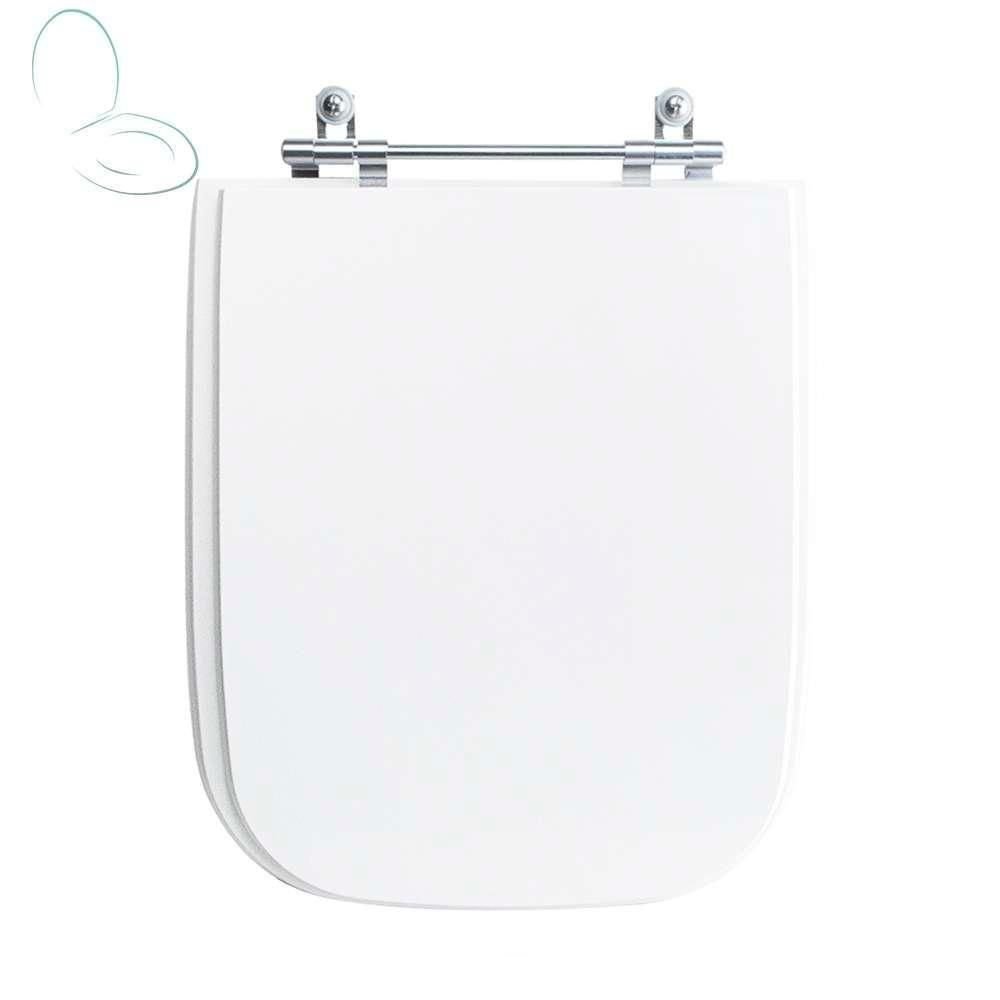 Tampa Vaso Sanitário Madeira Laqueada Tivoli Branco para Bacia Ideal Standard - 1