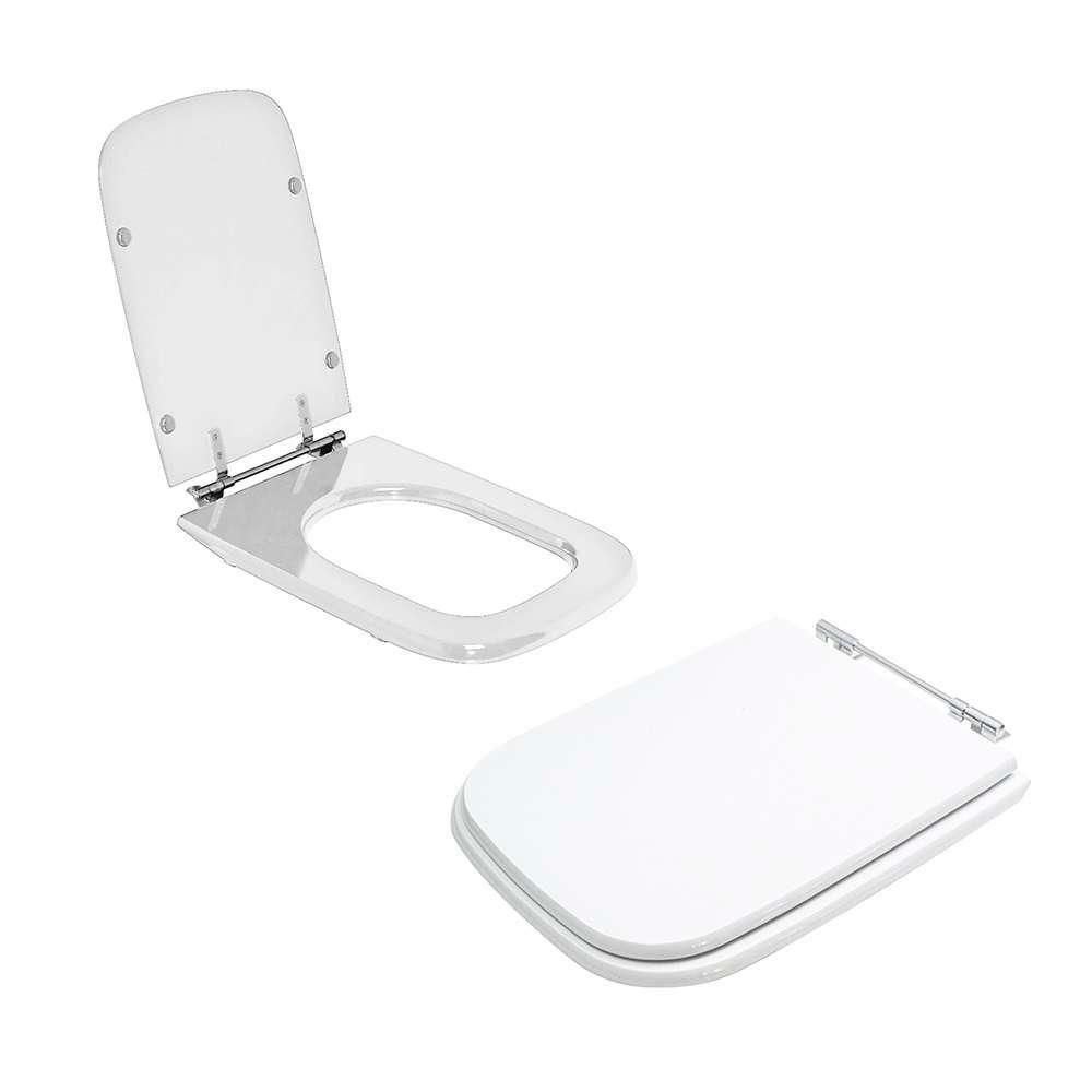 Tampa Vaso Sanitário Madeira Laqueada Tivoli Branco para Bacia Ideal Standard - 4