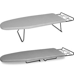 Tábua Mesa De Passar Roupa Dobrável Tecido Metálico Preta - 1