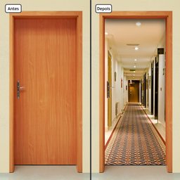 Adesivo Decorativo de Porta - Corredor - 239Cnpt - 1
