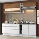 Ver imagem 1 de Cozinha Completa Madesa Parma com Armário e Balcão (Sem Tampo e Pia) Branco/Branco/Rustic Cor:Branco