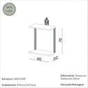 Ver imagem 4 de Mesa Notebook 100% Mdf Industrial F36 Freijó/preto - Dalla Costa