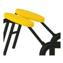 Ver mais imagens de Mesa para Refeitório Escamoteável 10 Lugares MDP Branco de 25 mm - Assento Amarelo - 50902