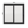 Vitro 2 Folhas Janela de Banheiro A40l40 Despensa Ventilação em Aluminio Preto e Policarbonato - 10