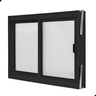 Vitro 2 Folhas Janela de Banheiro A40l40 Despensa Ventilação em Aluminio Preto e Policarbonato - 2