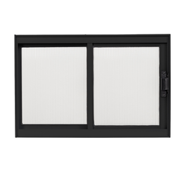 Vitro 2 Folhas Janela de Banheiro A40l40 Despensa Ventilação em Aluminio Preto e Policarbonato - 9