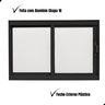 Vitro 2 Folhas Janela de Banheiro A40l40 Despensa Ventilação em Aluminio Preto e Policarbonato - 6