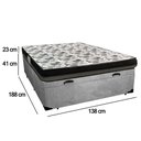 Ver imagem 6 de Cama Baú Casal Suede + Colchão Casal Ortobom Iso Dupla Face 60x138x188 Cinza