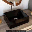 Ver imagem 2 de Cuba Pia de Apoio para Banheiro Retangular 30cm Joy C08 Preto - Mpozenato
