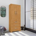 Ver imagem 1 de Guarda Roupa 3 Gavetas e 2 Portas Breda Naturale