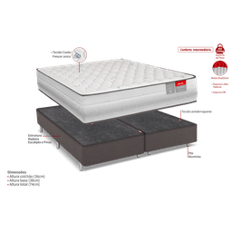 Conjunto Box Queen Molas Dualzone Maxzone Látex Natural 158x198x74 Reconflex - 7