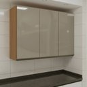 Ver imagem 1 de Armário Aéreo de Cozinha 1,20m 3 Portas com Vidro Maxxi Kappesberg