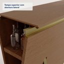 Ver imagem 4 de Bar Aparador Vértice 1 Prateleira MDF 15mm 140cm Amêndoa Rudnick
