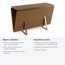 Ver imagem 3 de Bar Aparador Vértice 1 Prateleira MDF 15mm 140cm Amêndoa Rudnick