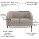 Ver imagem 5 de Poltrona Namoradeira 2 Lugares Aura 120 cm Pes Madeira Courino Tcs 725 Moll