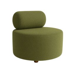 Poltrona Puff Decorativo Orgânica Recepção Sala de Estar Luxo Boucle Verde - 5