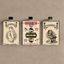 Ver imagem 1 de Kit 3 Quadro Decorativo Barbearia Salão Cabeleleiro Vintage 28x20cm