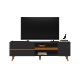 Rack Purus para Tv até "65 3 Portas - Colibri - Preto Fosco / Freijo - 3