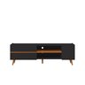 Rack Purus para Tv até "65 3 Portas - Colibri - Preto Fosco / Freijo - 8