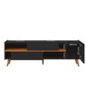Rack Purus para Tv até "65 3 Portas - Colibri - Preto Fosco / Freijo - 9