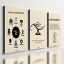 Ver imagem 1 de Kit 3 Quadro Decorativo Enfermagem Consultório Médico Faculdade 28x20cm