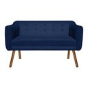 Ver imagem 7 de Kit Namoradeira 2 Lugares e 2 Poltronas Julia Azul Marinho